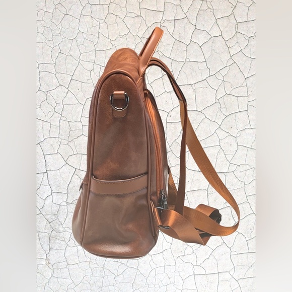 CHERUTY. Backpack purse PU,vegan leather, antitheft shoulder bag. Anti-theft. - Picture 2 of 8
